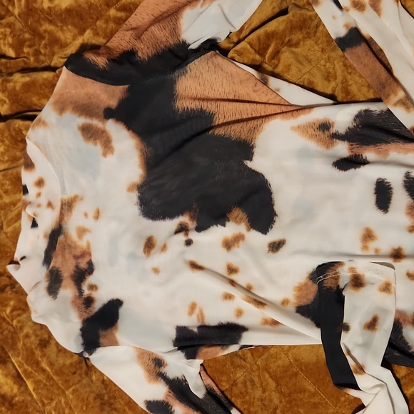 Western top, cowprint top, bodysuit - Picture 2 of 2